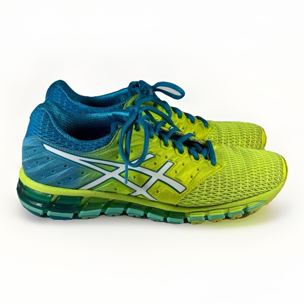 Asics Gel-Quantum 180 2 Lime Green Blue‎ Running Shoes T6G7N Women's 8.5